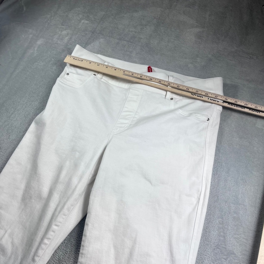 Spanx Clean Elevate Flare Jeans White Pull On High Rise 20349R Womens 1X Tall - Picture 5 of 12